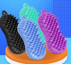 Silicone Shampoo & Bath Brush, Multifunctional Double-Sided Body Scrubber & Massage Brush