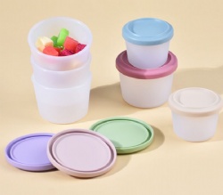 Food Grade Silicone Food Storage Container, Insulated & Fresh-Keeping Lunch Box, Microwave Safe, Portable Mini Baby Food Box