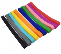 Silicone Ties Simple Elastic Silicone Binding Straps Reusable Book Bands Custom Logo