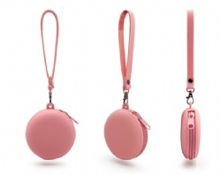 Simple Silicone Coin Purse Round Earphone Storage Bag Data Cable Coin Box Mini Wallet