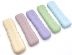Easy Clean Silicone Storage Bag, Dustproof Makeup Brush Organizer, Portable Travel Cosmetic Bag with Large Capacity