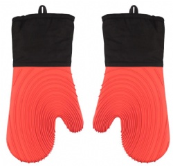 Heat Resistant Silicone Gloves, Oven Microwave Baking Kitchen Anti-Scald Gloves