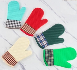 Thick Kitchen Anti-Scald Gloves | Silicone Heat Resistant Gloves | Professional for Microwave & Oven Baking