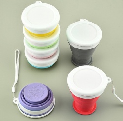Collapsible Silicone Water Cup, Portable for Travel, Outdoor Camping & Sports, Foldable Coffee Cup & To-Go Mug