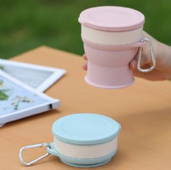 Collapsible Silicone Water Cup, Portable & Retractable for Outdoor, Travel & Business Trip