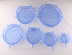 Silicone Stretch Lids 6-Pack, Reusable Bowl Covers, Elastic Sealed Lids for Fruits & Vegetables