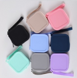 Silicone Cosmetic Bag, Headphone Case, Card Holder, Wallet, Data Cable & Power Bank Storage Pouch