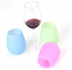 Food Grade Silicone Wine Glass, Eco-Friendly Red Wine Cup, Anti-Slip & Shatterproof Silicone Wine Tumbler