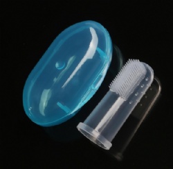 Baby Finger Toothbrush, Silicone Thumb Gum Massager, Food Grade Silicone Tongue Cleaner