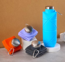 Large Capacity Sports Water Bottle, Outdoor Silicone Foldable Water Cup