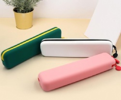 Creative Silicone Pencil Case, Custom Logo Available, Rectangular Silicone Pen Bag, Silicone Pencil Storage Box for Students