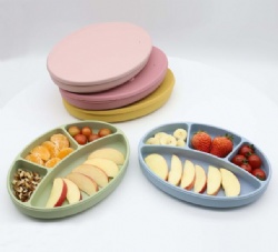 Baby Silicone Feeding Tableware Set, Kids Silicone Suction Bowl, All-in-One Silicone Dinner Plate