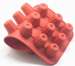 Lace Edge Small Cylinder Silicone Mold, Mousse & Canelé Cake Mold, Pudding Mold