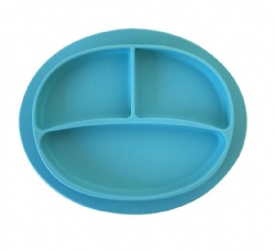 Kids Silicone Complementary Food Plate, Baby Bib & Dinner Plate