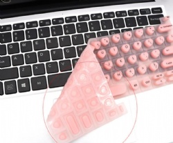 Transparent Heart-Shaped Silicone Keyboard Cover for HP Laptops, Typing Aid for Long Nails & Nail Art, Protective Skin