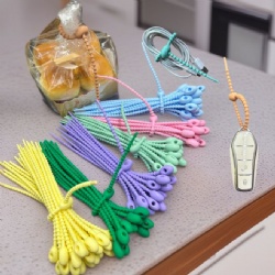 Colorful Silicone Lanyard Strap, Portable Simple Tear-Resistant Silicone Band, High Elastic Silicone Cable Ties