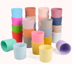 Food Grade Silicone Baby Sippy Cup, Drop-resistant Infant Water Cup, Simple Kids Milk Cup