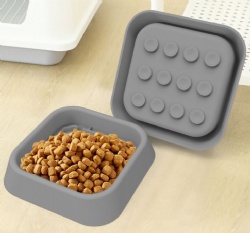 Silicone Dog Lick Mat, Slow Feeder Bowl with Suction Cup, Pet Calming Licking Pad, Anti-Choke Slow Feeding Dish