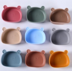 Food Grade Silicone Baby Bowl, Integrated Suction Complementary Food Bowl, Toddler Training Feeding Bowl, Mother & Baby Product