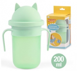 360° Baby Sippy Cup, Anti-Choke Kids Drinking Cup with Handles