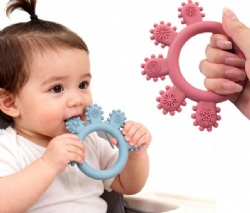Baby Silicone Teething Wristband, Food Grade Teether for Soothing Gums, Anti-Eating Hand Bite Toy for Infants