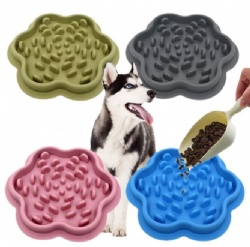 Silicone Slow Feeder Bowl & Licking Mat, Anti-Choke Pet Feeding Pad, Non-Slip Slow Food Bowl for Dogs & Cats, Pet Supplies