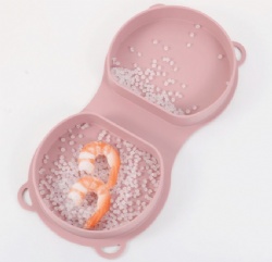 Travel Silicone Baby Feeding Set, Foldable Lunch Container, Suction Plate, Fork & Spoon, BPA Free Food Grade Silicone