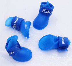 Silicone Pet Rain Boots for Small Dogs, Soft Sole Waterproof Dog Shoes, Non-Slip & Stay-On Puppy Footwear