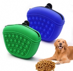 Silicone Dog Treat Bag, Pet Training Pouch, Waist Pack for Dog Walking, Portable Snack Storage Bag