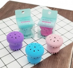 Multicolor Octopus Silicone Facial Cleansing Brush, Soft Face Scrubber, Pore Cleansing & Massage Brush