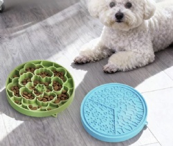 Silicone Pet Slow Feeding Mat, Dog Lick Pad with Suction Cups, Anti-Choking Anti-Spill Feeding Tray for Cats & Dogs
