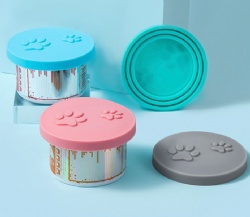 3-in-1 Universal Silicone Pet Food Can Lid Reusable Fresh Keeping Sealing Cover