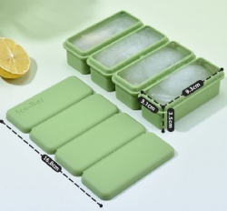 Strip Ice Cube Mold, Easy Release Food Grade Silicone Ice Tray for Whiskey Homemade Ice