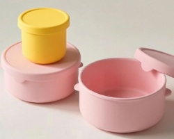 Silicone Bento Box, Leak-Proof Sealed Food Storage Container, Dustproof Portable Fresh Box for Home Travel Fruit Vegetable Storage