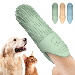 Pet Finger Toothbrush, Silicone Toothbrush for Cats & Dogs, Pet Dental Care Teeth Cleaning Finger Cot