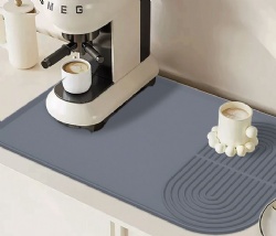 Silicone Coffee Machine Mat, Absorbent Anti-Splash Drain Pad, Simple Waterproof & Stain Resistant Counter Mat