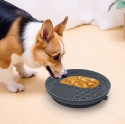 Pet Licking Mat, Pet Feeder, Dog Slow Feeding Mat, Anti-Gulping Mat, Suction Cup Licking Pad for Dogs & Cats